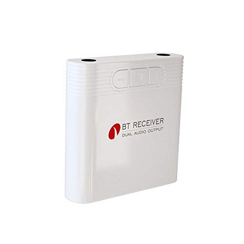 TechCode Bluetooth Receiver Connector, Portable Wireless Bluetooth 4.1 Audio Receiver Adapter with 3.5mm AUX Audio Music Adapter for Car Speaker MP3 Phone Headphone (White)
