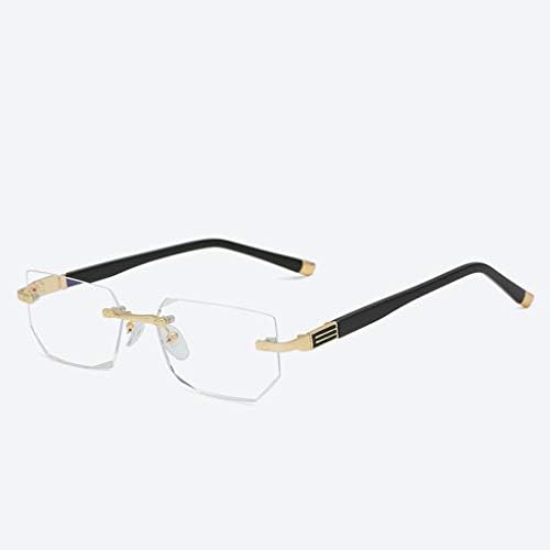 Wanfor Royalty Rimless Reading Glasses, Women Men Anti-Blu-Ray Radiation Computer Presbyopia Reader 1.0 1.5 2.0 2.5 3.0 3.5 4.0 (gold1.5)