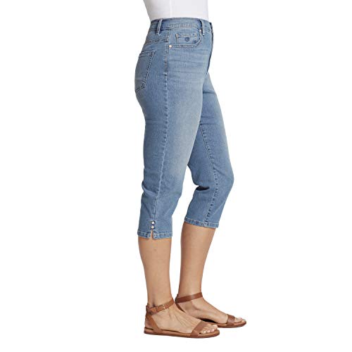 Gloria Vanderbilt Women's Amanda Capri Jeans, Pico Whiskers, 12