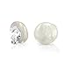 Bridal White Biwa Coin Freshwater Cultured Pearl Clip On Earrings For Women Non Pierced Ear .925 Sterling Silver