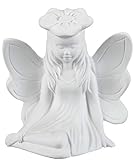 Creative Hobbies Resting Garden Fairy, Case of 6, Unfinished Ceramic Bisque, with How to Paint Your Own Pottery Booklet