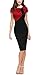 REPHYLLIS Women Cap Sleeve Bow-Knot Wear to Work Business Cocktail Pencil Dress