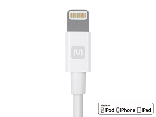 Monoprice Select Series Apple MFi Certified Lightning to USB Charge & Sync Cable, 3ft White