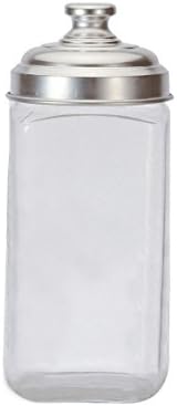 Ottinetti Square Glass Storage Jar with Hermetic Lid, 1.5 L