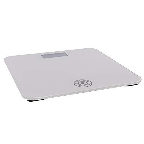Goldâ€™s Gym Digital Tempered Glass Bathroom Body Weight Scale Highly Accurate LBS or KG, up to 400 Pounds Non Slip, Portable, Silver (Certified Refurbished)
