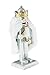 Clever Creations Chubby Snow King Nutcracker with Snowflake Staff | Sparkly Platform Holds a Royal King Wearing a Glittery Diamond Studded Crown with Fitting Cape | 100% Wood | Stands at 7