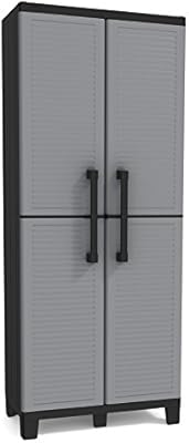 Keter Storage Cabinet With Doors And Shelves Perfect For Garage And Basement Organization Grey Amazon Sg Home