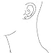 White Freshwater Cultured Pearl Wire Ear Pin Climbers Earrings For Women Round Crawlers .925 Sterling Silver