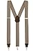 Hold'Em Suspender for Men Made in USA Y-Back Genuine Leather Crosspatch Clip on tuxedo suspenders - Tan (Regular - 46