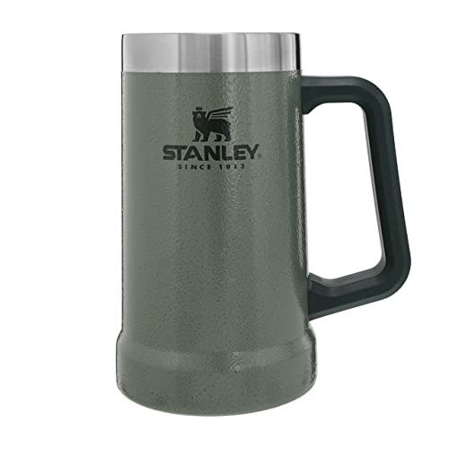 STANLEY 1913 Adventure Vacuum Stein 709 ml - Thermobecher Mit Henkel Hält Bier Für 7 Stunden Kalt - Vintage-Inspirierte Thermo Bierkrug - Spülmaschine
