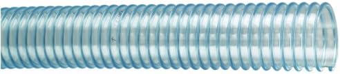 Tigerflex UVF Series Food Grade Polyurethane Ducting/Material Handling Hose, 6 PSI Max Pressure, 6 inches ID, 50 feet Length