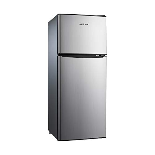 AMANA AMAR46TS1E Compact Refrigerator, Dual Door Fridge Adjustable