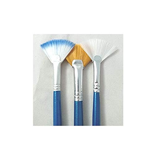 KNAFS Paint Brush Set 3 pcs Artist Fan Brush Wooden Long Handle Painting Brush for Oil Paint Acrylic Paint Watercolor Paint KNAFS Paint Brush Set 3 pcs Artist Fan Brush Wooden Long Handle Painting Brush for Oil Paint Acrylic Paint Watercolor Paint