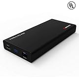 45W USB C PD 20000 mah Fast Portable Charger for MacBook Pro 2018, iPhone X, iPad, Samsung Galaxy S9, Nintendo Switch - Quick Charge Travel Laptop External Battery Power Bank - Black