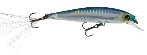 Yo-Zuri 3DB Jerkbait Suspending Lure, Prism Silver Blue, 3 1/2-Inch