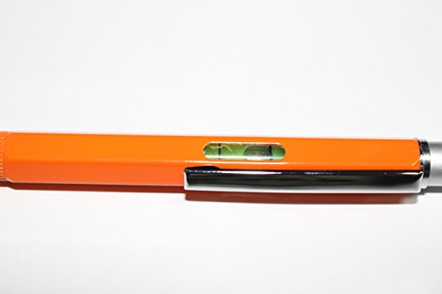 6 in 1 Multitool Pen with Gift Box - Includes 1 Ballpoint Pen, Universal Stylus Pen, Ruler,Flat and Phillips Screwdriver Bit, Level Gauge - The Perfect Multi-Function Gadget (Model A, 1PCS ORANGE) - Thumbnail 4