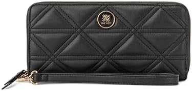 Amazon.com: Steve Madden LARGE ZIP AROUND Wristlet Wallet (BLACK