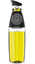 Vremi Olive Oil Dispenser Bottle - 17 Oz Oil Bottle Glass with No Drip Bottle Spout - Oil Pourer Dispensing Bottles for Kitchen - Olive Oil Glass Dispenser to Measure Cooking Vegetable Oil and Vinegar