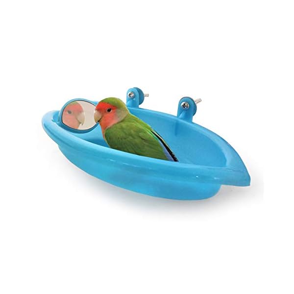 Vasca-da-Bagno-per-Uccelli-con-Specchio-per-Gabbia-Accessori-per-Doccia-Birdbath-per-Pappagalli-Scatola-da-Bagno-per-Gabbia-Sospesa-per-Uccelli-Bagno-Box-Doccia-Articoli-per-Animali-Domestici Vasca da Bagno per Uccelli con Specchio per Gabbia, Accessori per Doccia Birdbath per Pappagalli, Scatola da Bagno per…