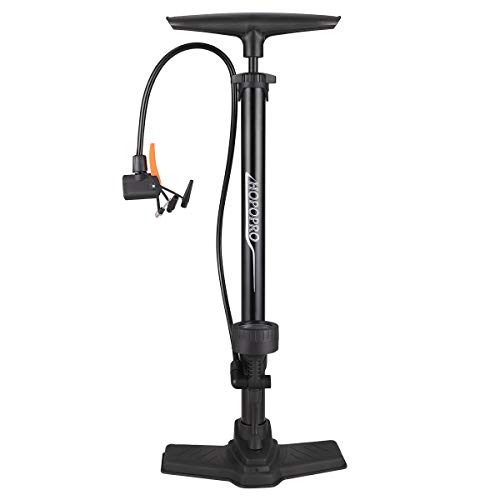 Bike Floor Pump with Gauge HOPOPRO High Pressure 160 PSI Presta