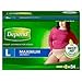 Depend FIT-FLEX Max Absorbency Underwear for Women, L, Tan, 84 ct Package may vary