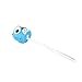 Kikkerland Owl Suction Cup Toothbrush Holder, Light Blue