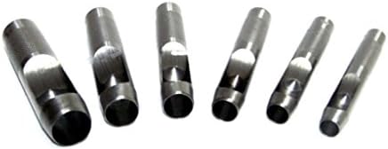 3/8" TO 3/4" 6 PC HOLLOW PUNCH SET CUTS HOLES IN LEATHER PLASTIC RUBBER GASKET