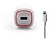 New Fast Rapid Wall Charger for Apple iPhone X 8+ 8 7 7 Plus 6 6S 6+ 6S+ SE - 5 Foot 8 Pin Cable 5v / 2.4 Amp - White Red LED