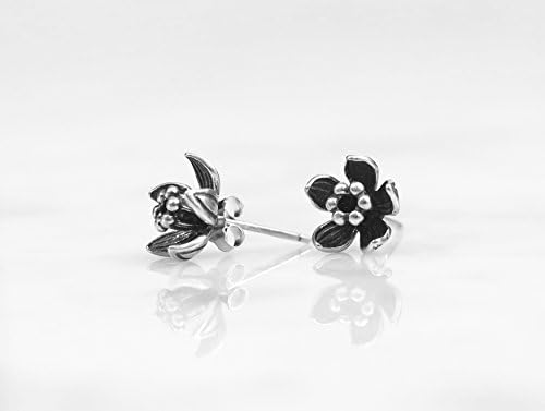 Genuine Sterling Silver Spring Bloosom Stud Earrings| Handcrafted In US Ship Next Day