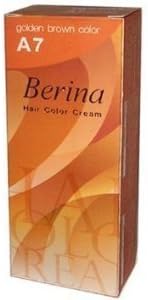 Berina Permanent Hair Dye (A 7) Golden Brown Color Collection Thai 1Pack