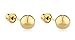 14k Gold Ball Earring 6mm Studs with Bolita Screw Backs (GO-920 (FBM))