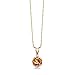 Gem Stone King 14K Yellow Gold Ecstasy Mystic Topaz and White Created Sapphire Pendant Necklace For Women (1.02 Cttw, with 18 Inch Chain)