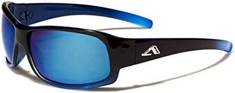 Arctic Blue Mirror Lens Men's Women's Sport Cycling Running Wrap Around Sunglasses