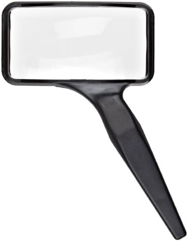 Donegan A-2024 Aspheric Rectangular Hand Held Magnifier, 3X Magnification, 2" x 4" Lens