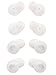 ALXCD Ear Tip for Gear Circle SM-R130, 4 Pairs Anti-Slip Durable Silicone Replacement Ear Tip Eargels, Fit for Samsung Gear Circle Bluetooth Earphone SM-R130 (4 Pair)[White]