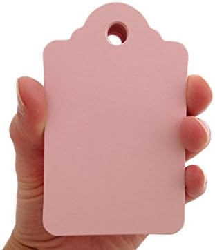 Large Scalloped Top Tags - Create Something Truly Unique! (Pink Lemonade)