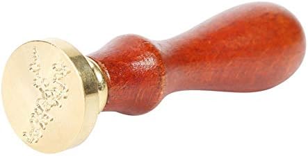 Heummyo Wax Seal Stamp,Retro Plant Pattern Sealing Wax Wooden Handle Wax Seal Stamps DIY Craft (C)