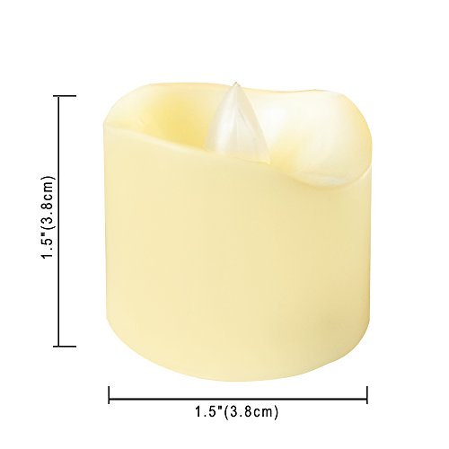 Battery Operated Flameless Tealight Candles with Remote and Timer, Long