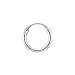 Sterling Silver Teeny Endless Hoop Earrings for Cartilage Nose and Lips 5/16 inch 8mm