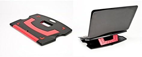 MAX SMART Ergonomic Laptop Stand Riser Rack w/ Adjustable Angles for Notebook Tablet iPad Laptop (Black / Red)