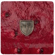 RED - OSTRICH IMITATION