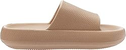 BRONAX Slides for Women Tan EVA Pillow Recovery