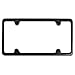 License Plate Holder Kit Gloss Black SAE 304 Stainless Steel Rust Free Includes US and Import Style SS Screws, Fasteners and Caps 4 Hole Standard Style (Easier to Remove) by DFDM National