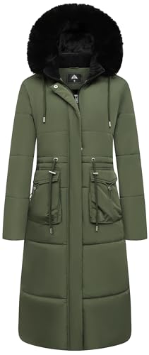 MOERDENG Women's Long Winter Puffer Coat