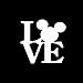Keen Love Mickey Decal Vinyl Sticker|Cars Trucks Walls Laptop|White|5 in|KCD501