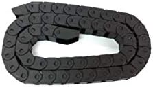 15mm x 20mm Black Plastic Cable Drag Chain Wire Carrier 1.05M Length for CNC