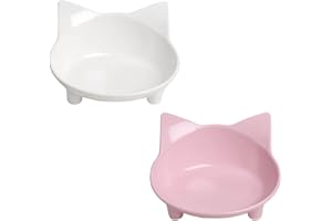 Skrtuan Non-Slip Cat & Dog Food Bowl – Wide, Shallow Pet Dish for Whisker Fatigue Relief, Safe for Puppies & Rabbits