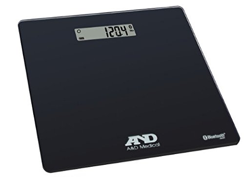 A&D Medical Wireless Connected Weight Scale, Black (UC-352BLE)