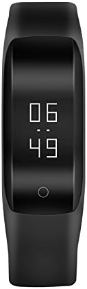 FWM Fitness Tracker ，Touch Screen Activity Health Tracker ，Wearable Pedometer， Smart Wristband，The Silicone Strap,With APP (black)
