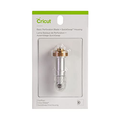 Cricut Basic Perforation Blade + QuickSwap Housing, Cutting Blade with 2.5 mm Teeth / 0.5 mm Gaps, Cuts Paper, Cardstock, Acetate & More, Compatible with Cricut Maker Cutting Machine